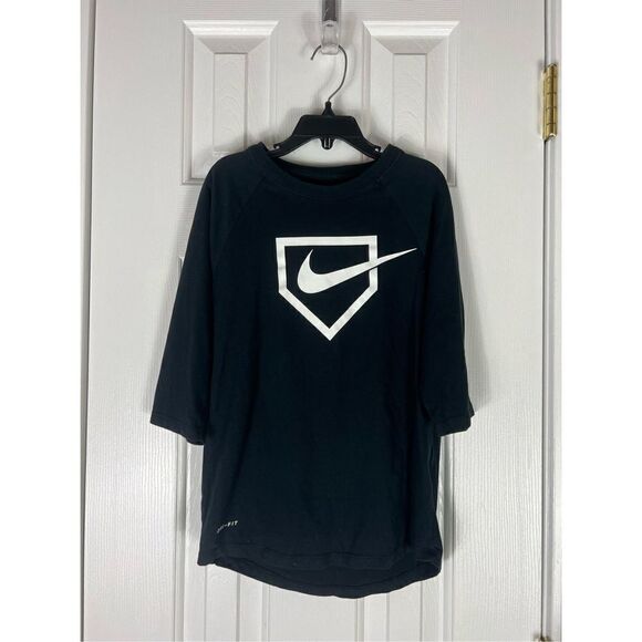 Nike Tee Dri Fit Black Top Size Small 7/8 - Picture 1 of 4